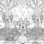 Minnie Mouse’s Enchanted Costume Party Coloring Page