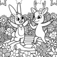 The Enchanted Spring Dance Coloring Page