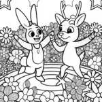 The Enchanted Spring Dance Coloring Page