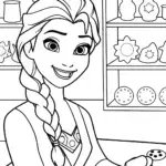 Elsa’s Winter Wonderland Workshop Coloring Page