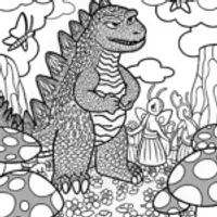 Godzilla’s Guardian Adventure Coloring Page