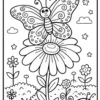 Guardian butterfly in a magical garden