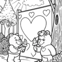 Care Bears Artful Adventure Coloring Page