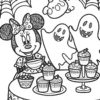 Minnie Mouse’s Haunted Tea Party Coloring Page