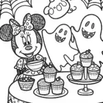 Minnie Mouse’s Haunted Tea Party Coloring Page
