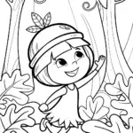 Whimsical Acorn Fairy Coloring Page