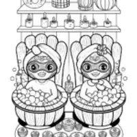 Shopkins Shimmering Spa Day Coloring Page