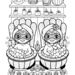 Shopkins Shimmering Spa Day Coloring Page