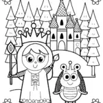 Bluey and Bingo’s Fairy Tale Adventure Coloring Page
