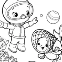 Octonauts Underwater Rescue Training Coloring Page