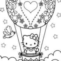 Hello Kitty in a Heart Balloon Journey