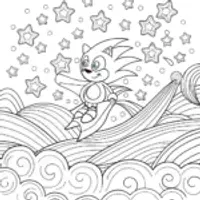 Sonic’s Dreamy Stardust Adventure Coloring Page