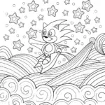 Sonic’s Dreamy Stardust Adventure Coloring Page