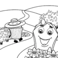 Cupcake Chic Garden Adventure Coloring Page
