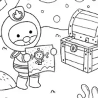 Captain Barnacles Treasure Hunt Coloring Page