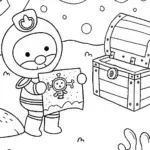 Captain Barnacles Treasure Hunt Coloring Page