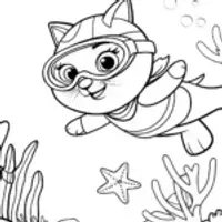 Kwazii’s Underwater Racing Adventure Coloring Page