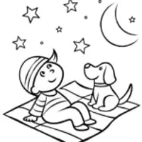 Stargazing with friends on a summer night