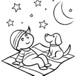 Stargazing with friends on a summer night