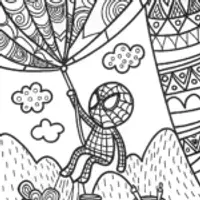 Miles Morales Web Weaving Coloring Page