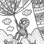 Miles Morales Web Weaving Coloring Page