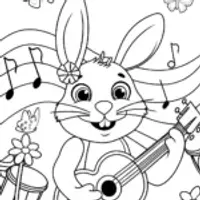 Banban’s Floral Music Festival Coloring Page
