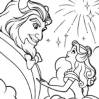The Beast’s Transformation Coloring Page