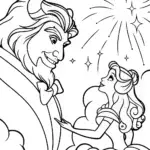 The Beast’s Transformation Coloring Page