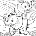 The Playful Cloud Hoppers Coloring Page