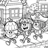 JJ’s Silly Hat Parade Coloring Page