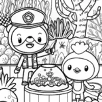Octonauts Undersea Science Fair Coloring Page
