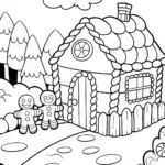 Gingerbread House Candy Quest Coloring Page