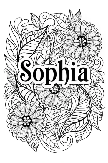 A coloring page of Sophia Magical Garden Coloring Page