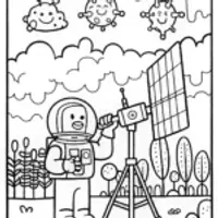 Buzz Lightyear’s Galactic Weather Station Coloring Page