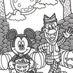 Mickey Mouse in a spooky pumpkin patch