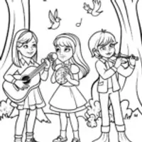 Rainbow High Musical Harmony Coloring Page