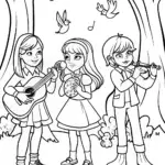 Rainbow High Musical Harmony Coloring Page