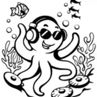 Underwater Summer Soiree Coloring Page