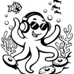 Underwater Summer Soiree Coloring Page