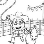 Minion’s Wild West Rodeo Coloring Page