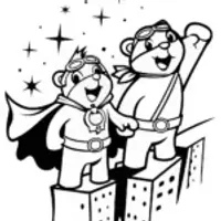 The Crime-Fighting Ferret Duo Coloring Page