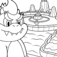 Bowser’s Sneaky Lava Trap Coloring Page