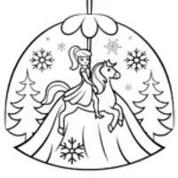 Elsa on a magical ice carousel