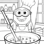 Minion Chef’s Kitchen Cook-off Coloring Page