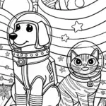 Galactic Canine Squad Coloring Page