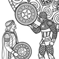 Captain America’s Time-Traveling Adventure Coloring Page
