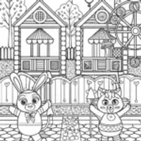 Bluey’s Backyard Carnival Coloring Page