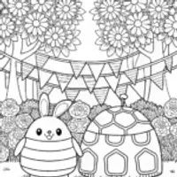 Squishmallow Garden Festival Coloring Page