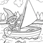 Gnome Island Adventure Coloring Page