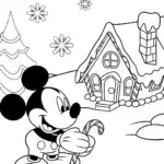 Mickey’s Christmas Cookie Adventure Coloring Page